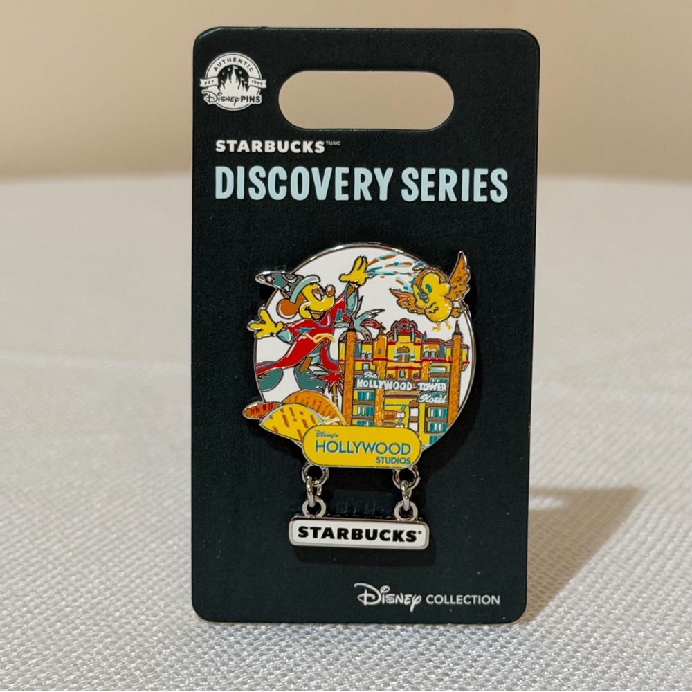 NEW DISNEY STARBUCKS DISCOVERY SERIES COLLECTORS PIN HOLLYWOOD STUDIOS MICKEY